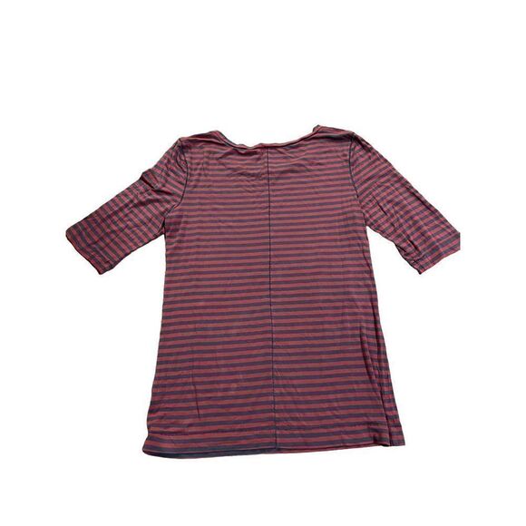 Free People Red Gray Leader Of The Pack Elbow Sleeve Tee Womens M soft stretchy - Picture 2 of 6